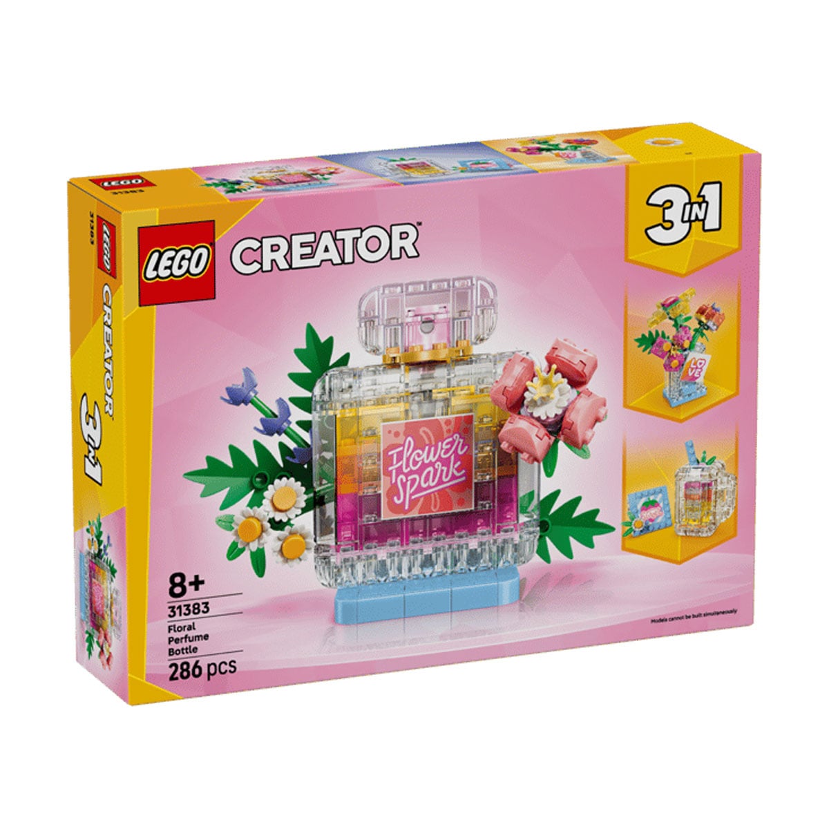 Конструктор LEGO Creator Флакон для парфумів із квітковим декором, 286 деталей, від 8 років (31383)